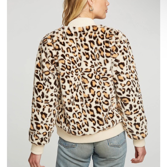 EUC Chaser Animal Faux Fur Long Sleeve Bomber Jacket size XS - Picture 4 of 4